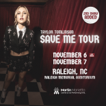 Taylor Tomlinson: The Save Me Tour Artwork